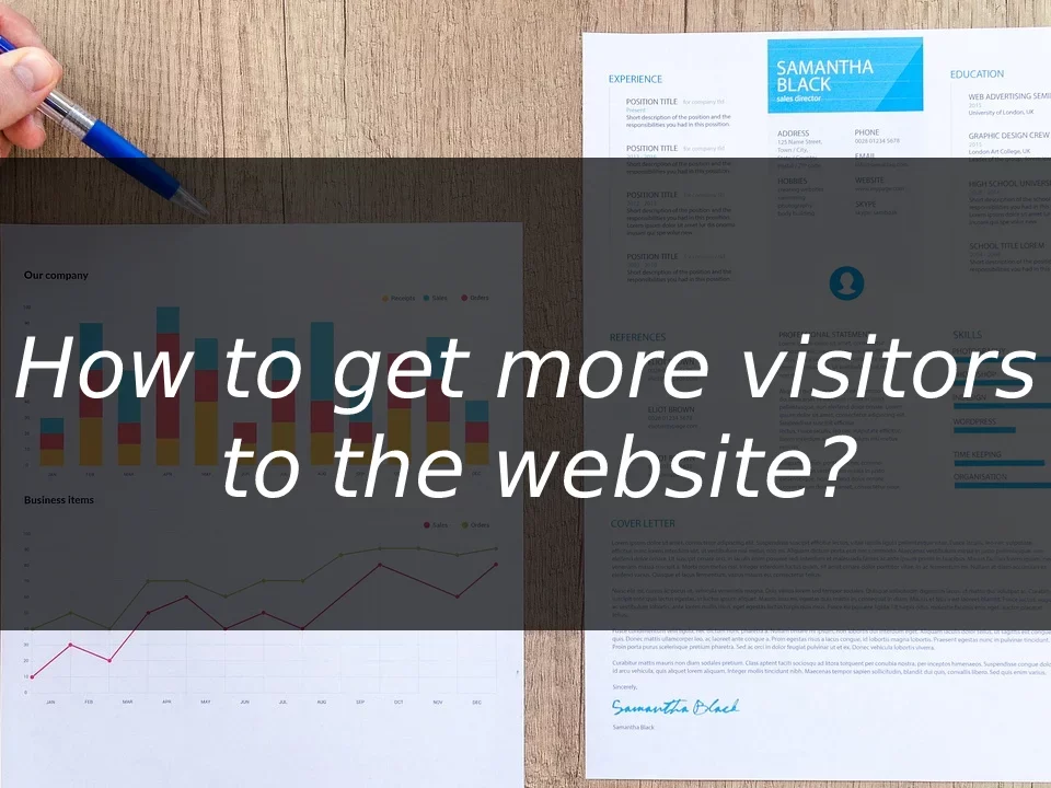 How to get more visitors to the website?