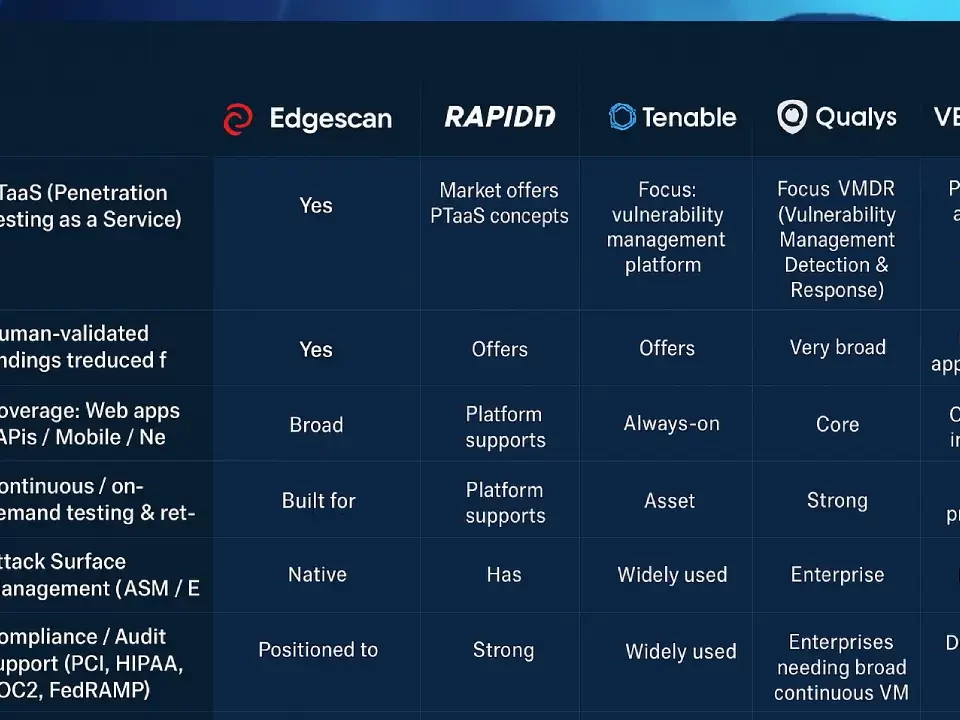 Edgescan comparison sheet